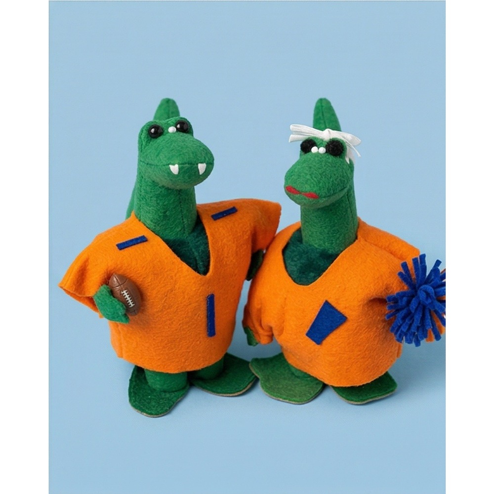 Soft Ball Creatures Handmade Gonzo Gator Football Player Cheerleader Set 1987